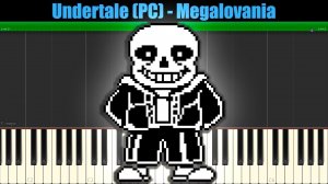 Undertale (PC) - Megalovania (Sans Battle) [УРОК PIANO SYNTHESIA]