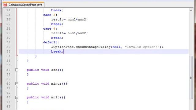 Calculator JOptionPane Java Swing смотреть онлайн