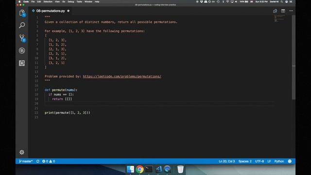 CODING INTERVIEW PRACTICE | EP 8 | PERMUTATIONS смотреть онлайн