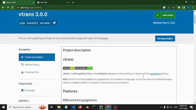 I made great python library called vtrans to translate upto 130 languages смотреть онлайн