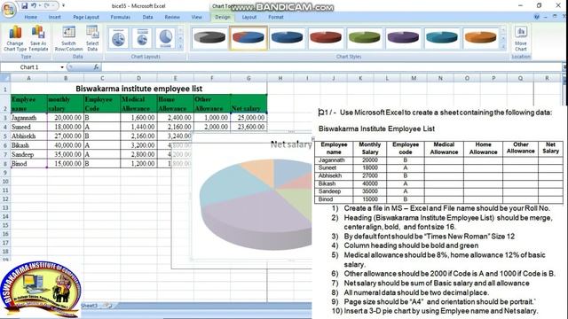 COMPUTER PRACTICAL TEST - 10 || MICROSOFT EXCEL || BY JAGANNATH SIR || BISWAKARMA INSTITUTE(BICE) смотреть онлайн