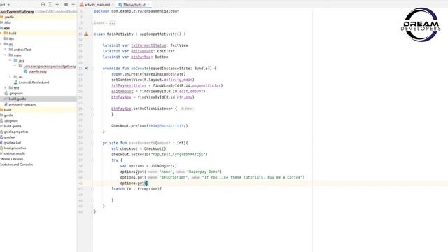 Razorpay payment gateway | Razorpay payment gateway integration in Android Studio | Kotlin смотреть онлайн