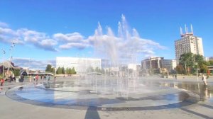 Фонтан на городской эспланаде Перми