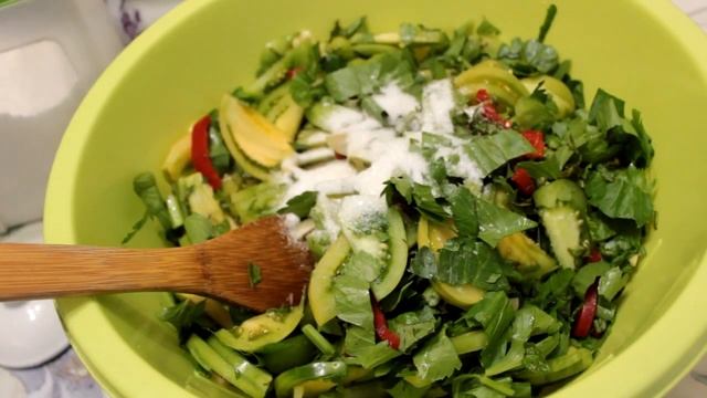 САЛАТ ИЗ ЗЕЛЕНОГО ПОМИДОРА на ЗИМУ - АЗЕРБАЙДЖАНСКАЯ КУХНЯ! HƏFTƏBECƏR TURŞUSU смотреть онлайн