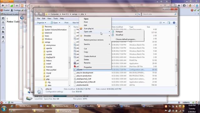 Testing XAMPP (Part 4 - Testing whether PHP error messages and notices are on) смотреть онлайн