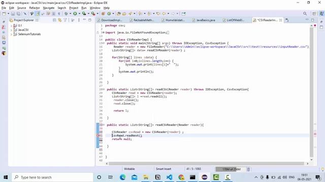 read large csv files in java using open csv library part-2 смотреть онлайн