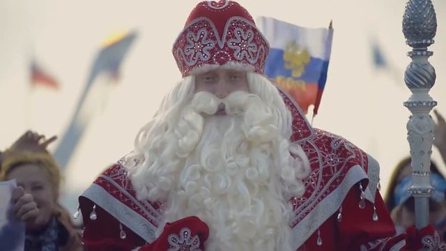 Дед Мороз призывает голосовать за наших спортсменов. Ded Moroz invites to cheer for our sportsmen. смотреть онлайн