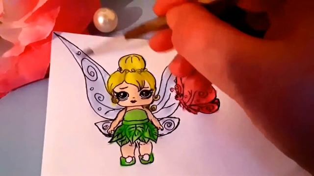 Смотреть ФЕЯ ДИНЬ ДИНЬ .Как нарисовать Фею Динь Динь Лол смотреть онлайн