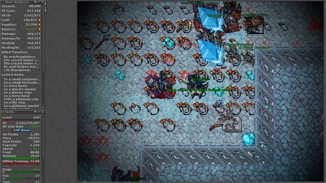 Tibia 528 Master Sorcerer Winter Elves Dream Courts смотреть онлайн