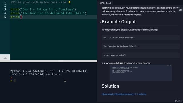 Day 1 - Working with Variables in Python to Manage Data - 006 [Interactive Coding Exercise] Printing смотреть онлайн