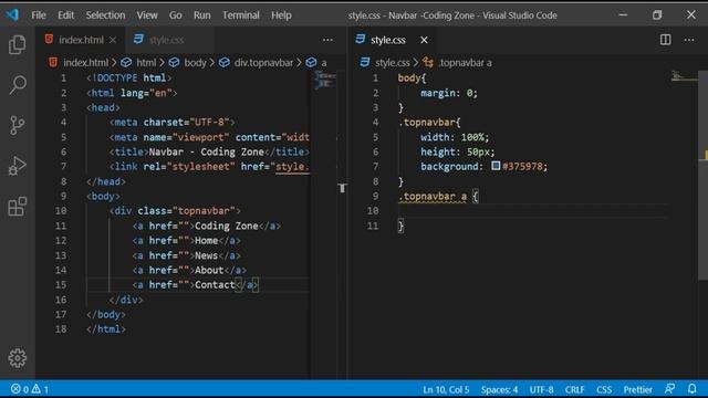 Navbar with Logo Name HTML CSS смотреть онлайн