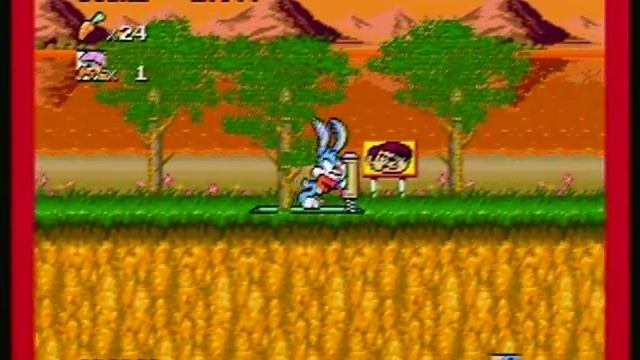 Tiny Toon Adventures Buster's Hidden Treasure (Sega Genesis) Game Play смотреть онлайн