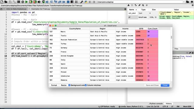 Новый столбец с порядком строк групп другого столбца в Python Pandas Dataframe? смотреть онлайн