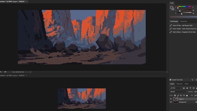 How to Sketch a Pixel Art Landscape смотреть онлайн