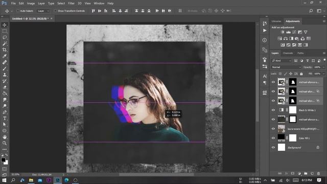 How to create stylish poster design in Photoshop - Guide Tips Photoshop Tutorial смотреть онлайн