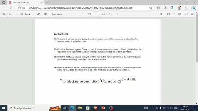 Data Base Task 40 | 1st Year | Java Institute| IMETH WEERASINGHE смотреть онлайн