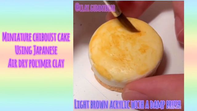 Miniature Chiboust Cake | Japanese Air Dry Polymer Clay | Miniature Fake Food Tutorial