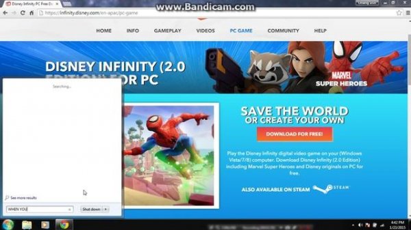 DOWNLOADING DISNEY INFINITY 2.0 IN PC