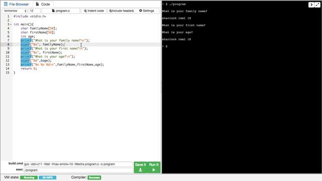 Don’t use scanf, use fgets getline or readline смотреть онлайн