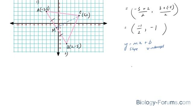 ? How to determine the equation for the median of a triangle смотреть онлайн