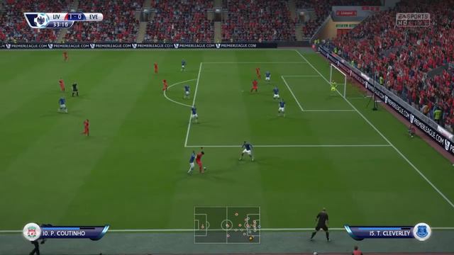 Coutinho amazing skills in Fifa 2016 match between liverpool and everton смотреть онлайн
