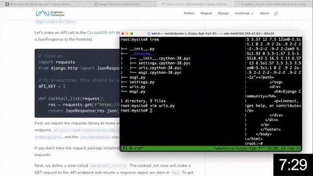 Покоряем Python и Django (с Ubuntu, Tmux и VIM) смотреть онлайн