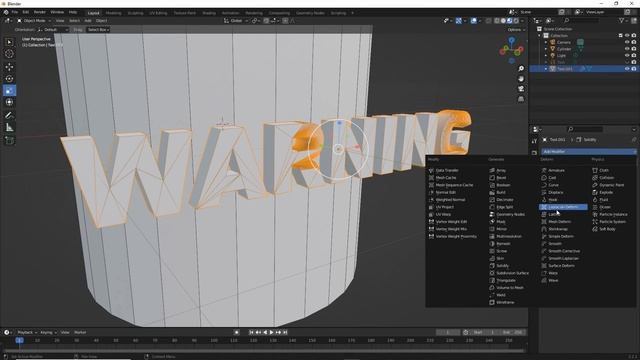 Engrave or Emboss Text on Curved surfaces in Blender смотреть онлайн