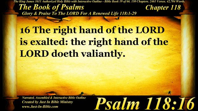 The Book of Psalms | Psalm 118 | Bible Book #19 | The Holy Bible KJV Read Along Audio/Video/Text смотреть онлайн