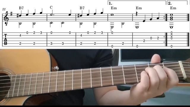 Sally' Song (The Nightmare Before Christmas) - Easy Fingerstyle Guitar Playthrough Lesson With Tabs смотреть онлайн