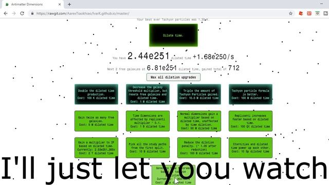 Antimatter dimensions, All achievements unlocked part 1 (REUPLOAD) смотреть онлайн
