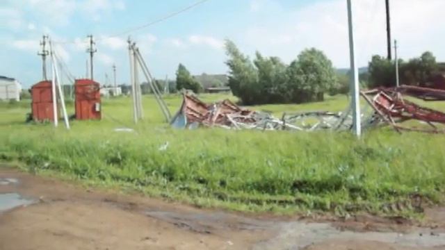 Савинское Последствия урагана Вышка Билайна, 12 июня Тутаевский р н Ярославль смотреть онлайн