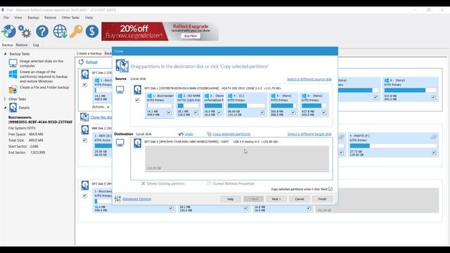 Как Перенести Виндовс на SSD, HDD (другой диск) быстро ⚡️ Клонирование Windows в Macrium Reflect смотреть онлайн