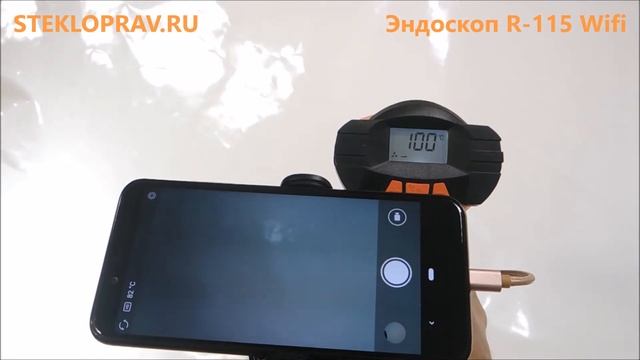 R-115 wifi эндоскоп для смартфона с датчиком температуры и автоотключением смотреть онлайн