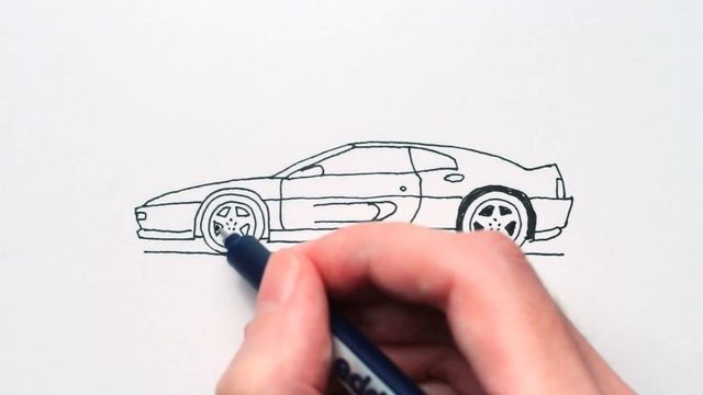 Как нарисовать спорткар Ferrari F355 поэтапно / How To Draw Ferrari F355 #sportscar Step By Step