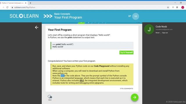 Learn Python | Coding for Beginners | Solo Learn | Day 1 смотреть онлайн