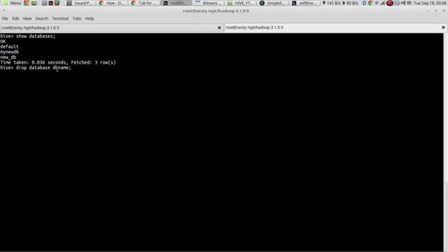 03 Dropping a database in hive смотреть онлайн
