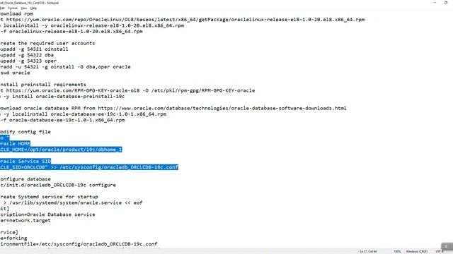 Oracle Database 19c Installation RHEL based Linux تثبيت قاعدة بيانات أوراكل علي لينكس بصيغة RPM смотреть онлайн