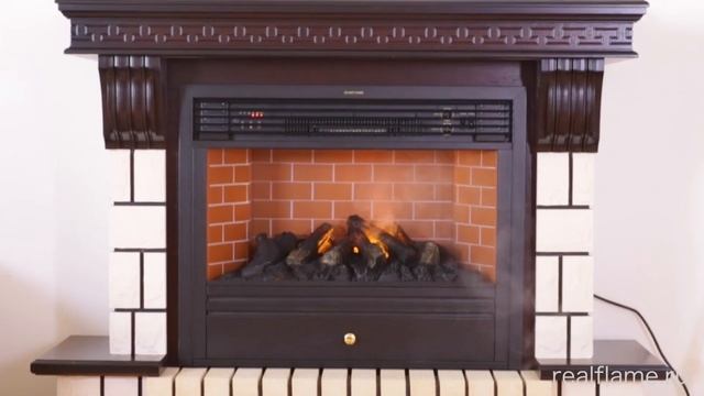 Камин Stone AO с очагом Novara | Электрокамины Realflame смотреть онлайн