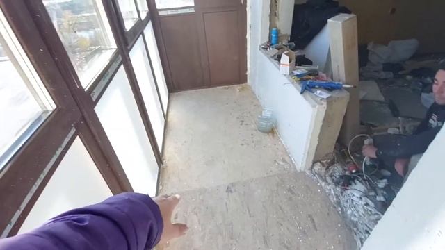 Балкон отапливаемый. Расширенный балкон и соединенный с комнатой. г. Кропивницкий. смотреть онлайн