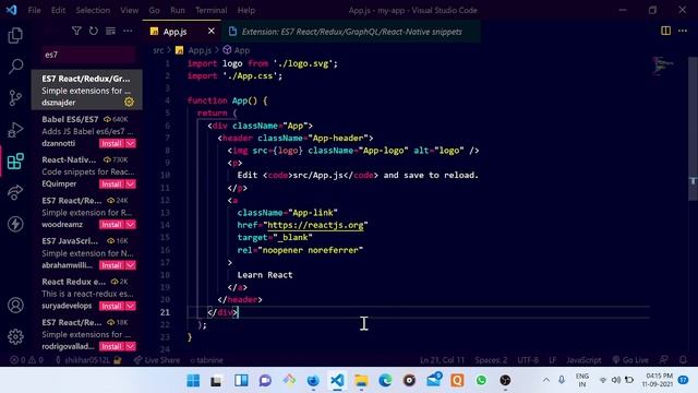Creating our first react app using create-react-app | Complete React Course in Hindi #2 смотреть онлайн