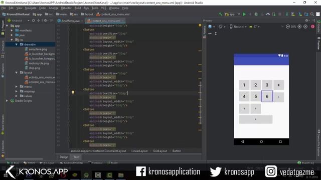 Android Studio Dersleri 18 - GridLayout ( Tablo Tasarım ) смотреть онлайн