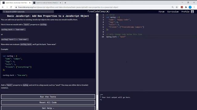 Basic Javascript (86/111) | Add New Properties to a JavaScript Object | freeCodeCamp смотреть онлайн