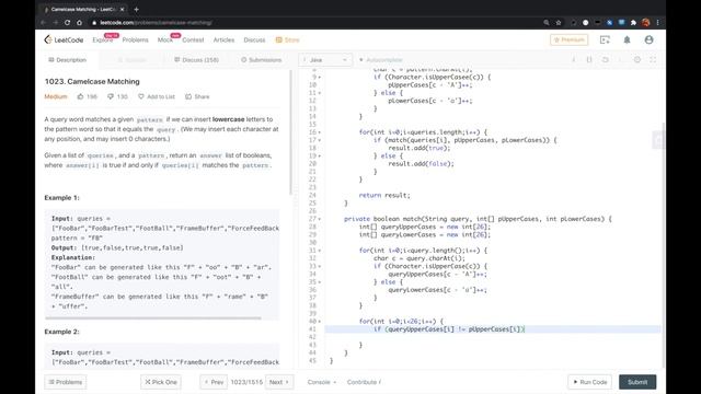 LeetCode - Camelcase Matching смотреть онлайн