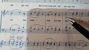 Нотный разбор. Херувимская А. Шишкин.