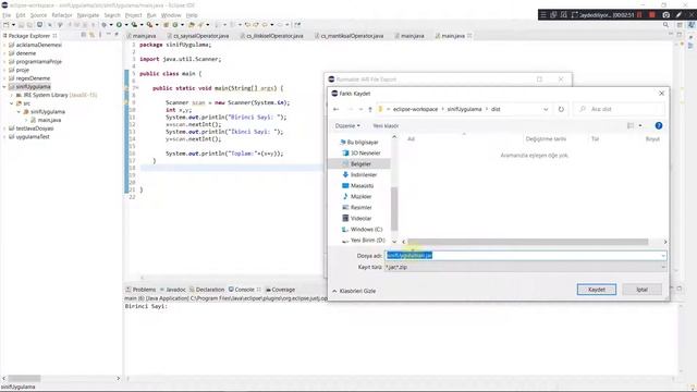 Java JAR Dosyası Oluşturma | Projeyi Export Etme | Runnable Jar | Console Uygulaması | JAVA смотреть онлайн