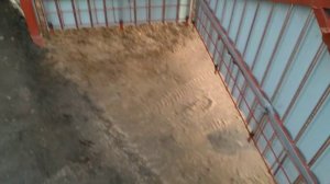 Складные ворота изнутри.