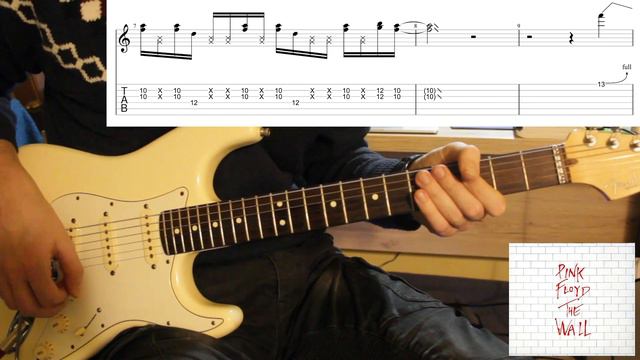 Pink Floyd - Another Brick in the Wall Pt.2 (Guitar Solo Tutorial + TABS) смотреть онлайн