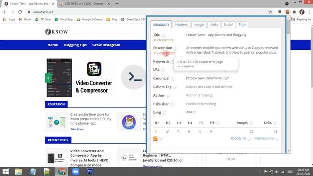 SEO META in 1 Click | Chrome Extension | Blogging Tool Free смотреть онлайн
