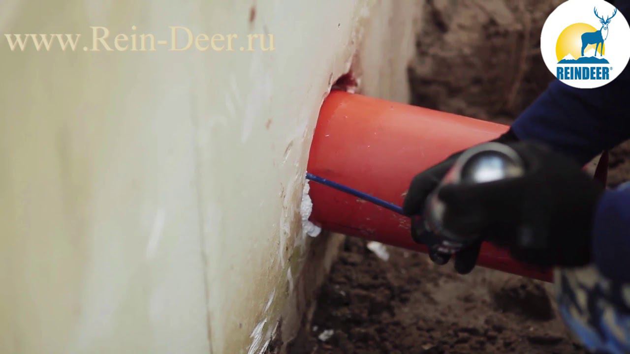 Герметизация щелей вокруг трубы смотреть онлайн