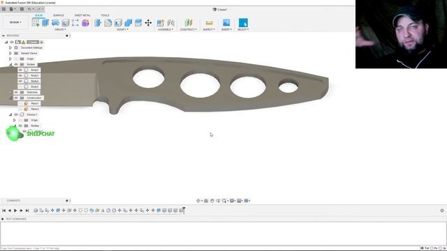 Добрый стрим. Дизайн ножа в 3D при помощи Fusion 360" смотреть онлайн